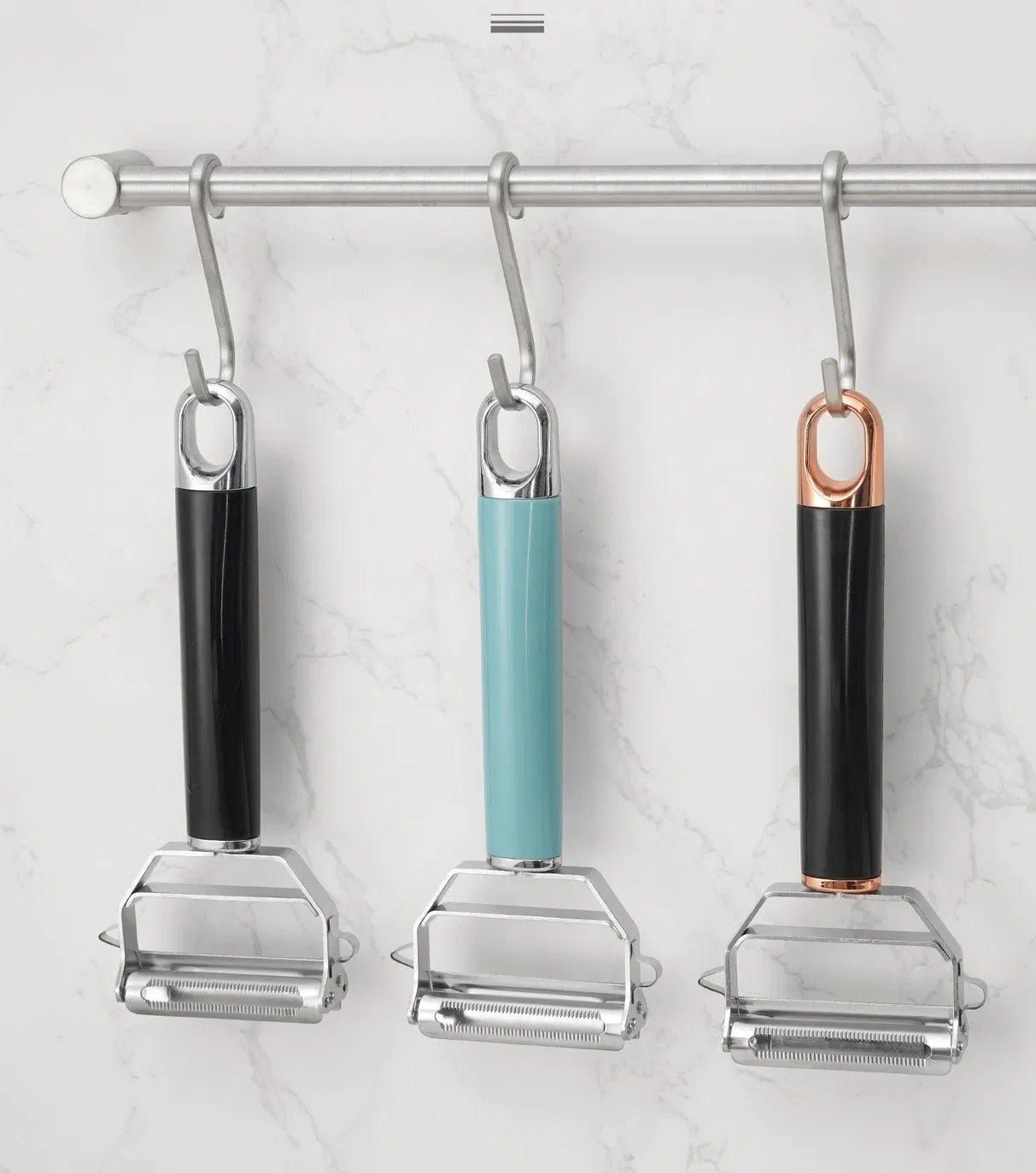 Stainless Steel Double-Ended Peeler Multi-Functional Melon Paring Knife 3-in-1 Household Double-Ended Grater