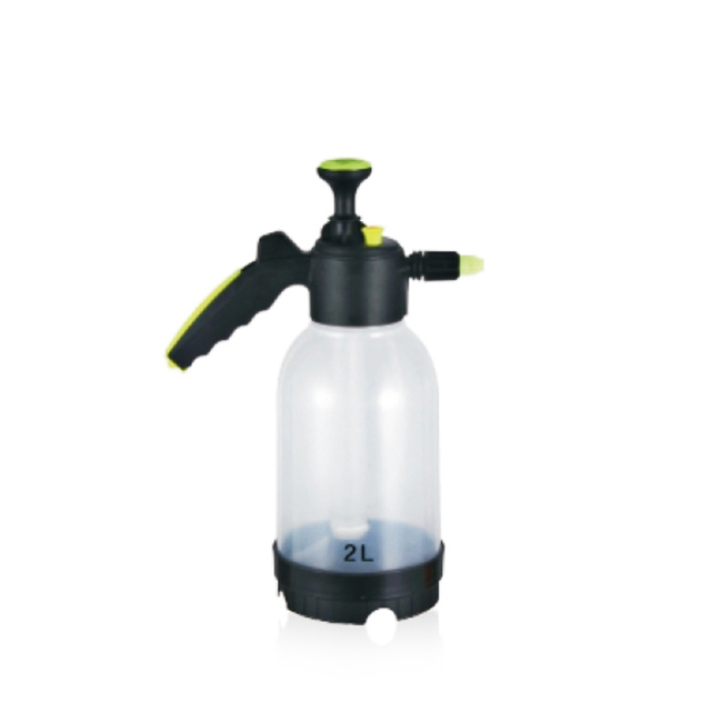 2L Garden Hand Pump Pressure Water Sprayer with Transparent Plastic Bottle