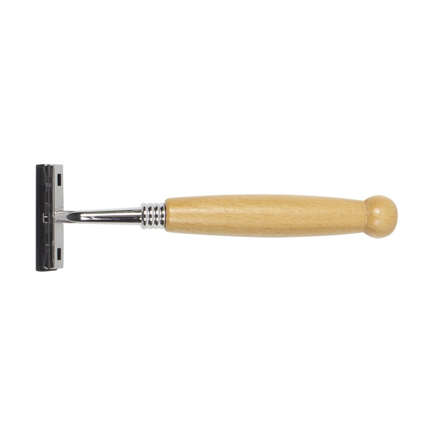 Natural Wood Handle Custom Logo Eco-Friendly Double Edge Razor Blade Safety Razor