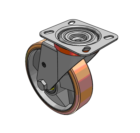 Yikong Tr 150mm Polyurethane Trolley Caster Wheel 220kg Capacity for Agv AMR