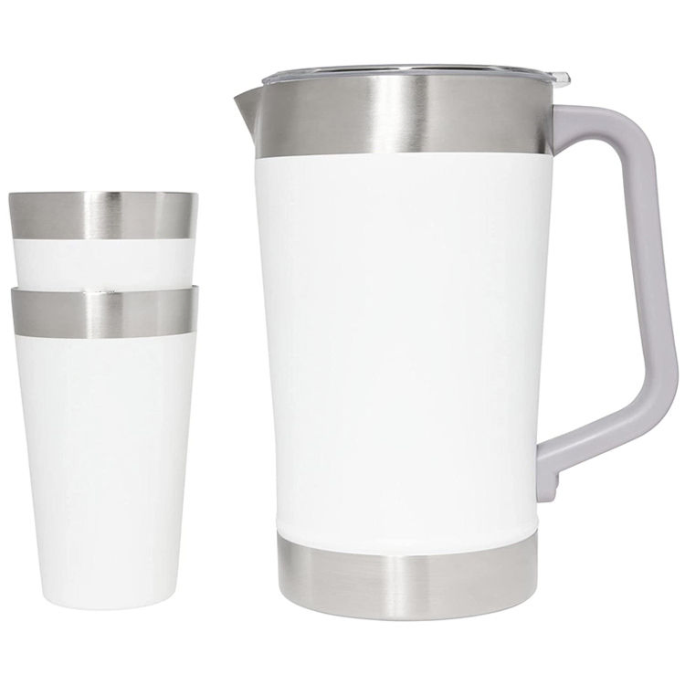 Customized Coffee Pot Double Wall Coffee Mug with Leak-Proof Lid Stainless Steel Stay Chill/Warm Vacuum Coffee Pitcher