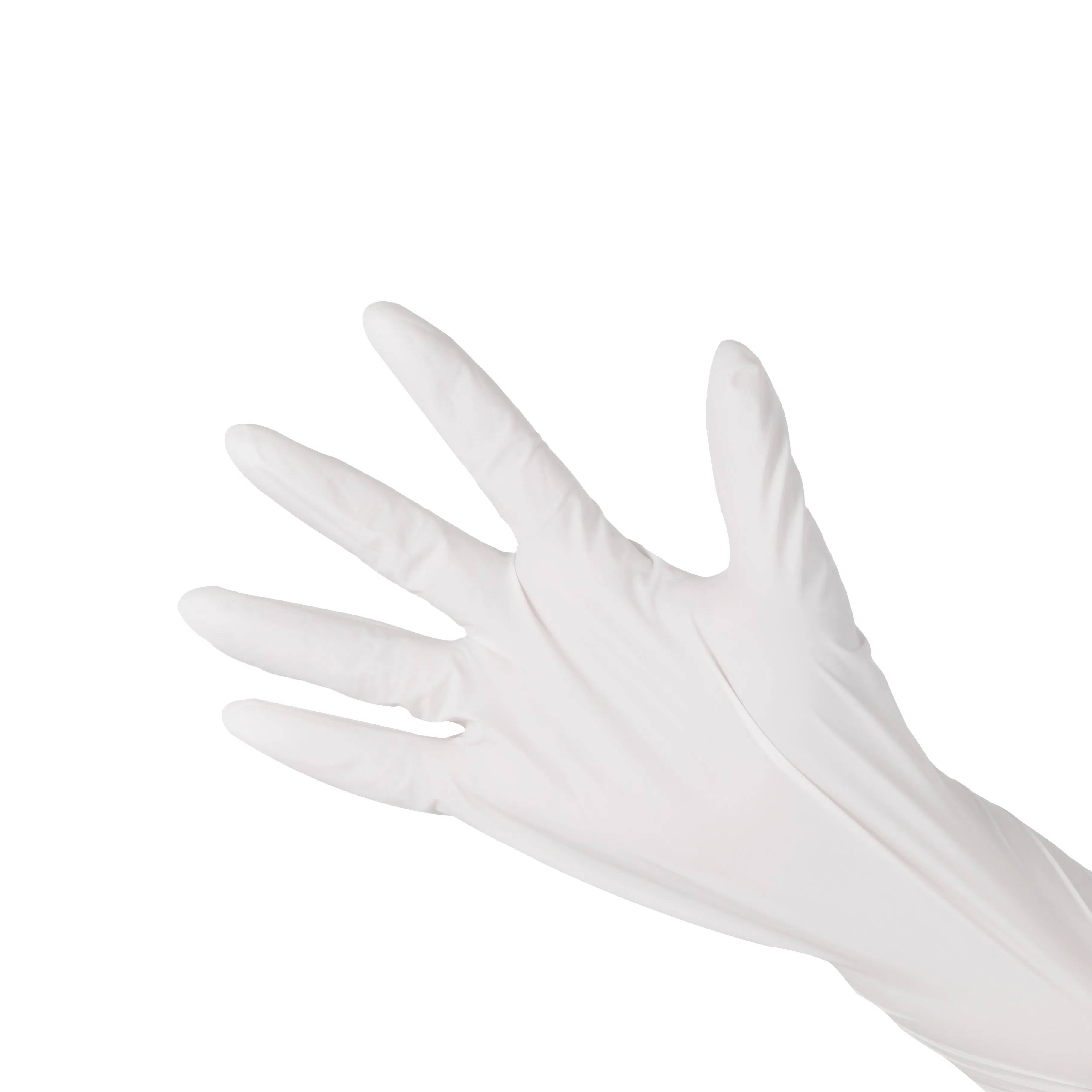 Disposable Industrial Electronics White Nitrile Glove Powder-Free