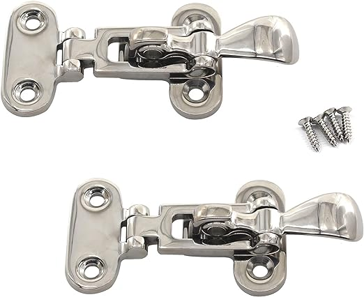 Oval Fixing Door Buckle Catch Sliding Latch Bolt Anti Theft Protection Padlock