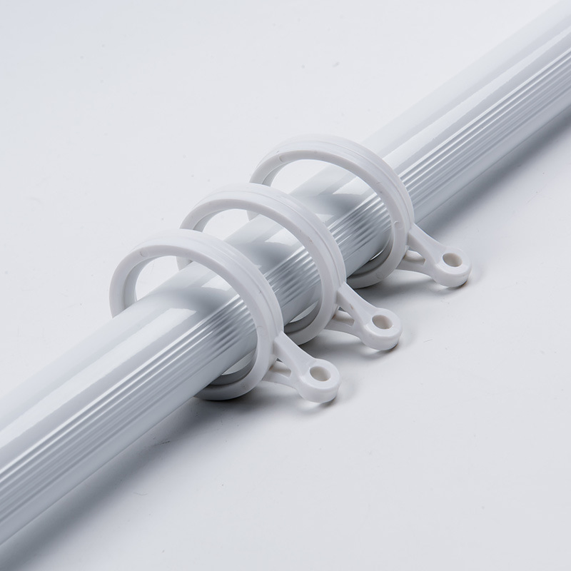 Modern Nordic Rome Telescopic Curtain Rod Wood Grain Double Pole Thick Aluminum Alloy Mute Punch Curtain Rod