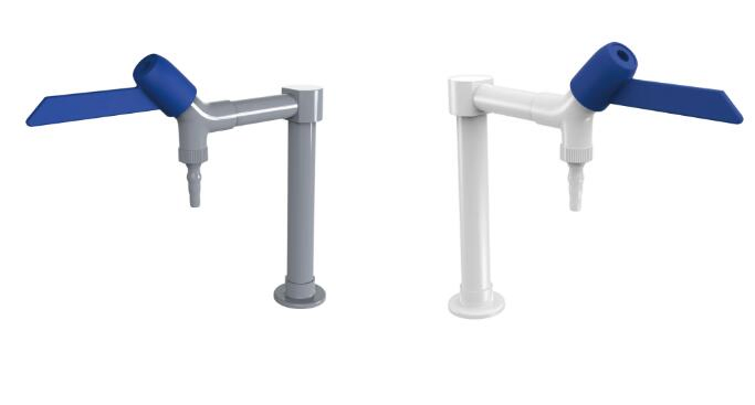 Лабораторный кран из латуни, однорычажный