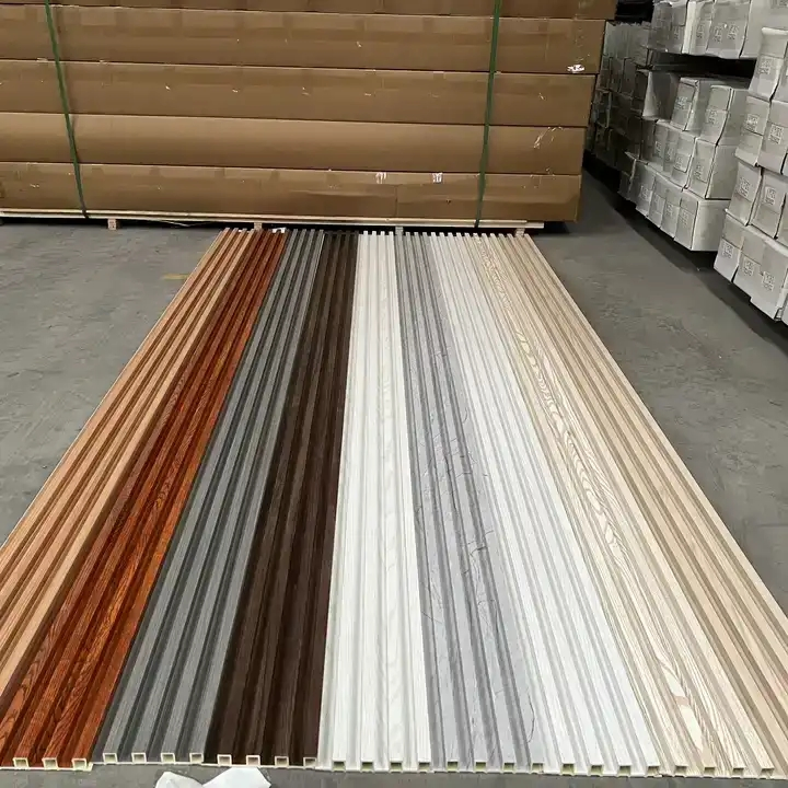 Factory Direct WPC Wall Panel Wood Plastic WPC Ceiling Slat Cladding Fluted Indoor Wall Panel for Interior Decoration