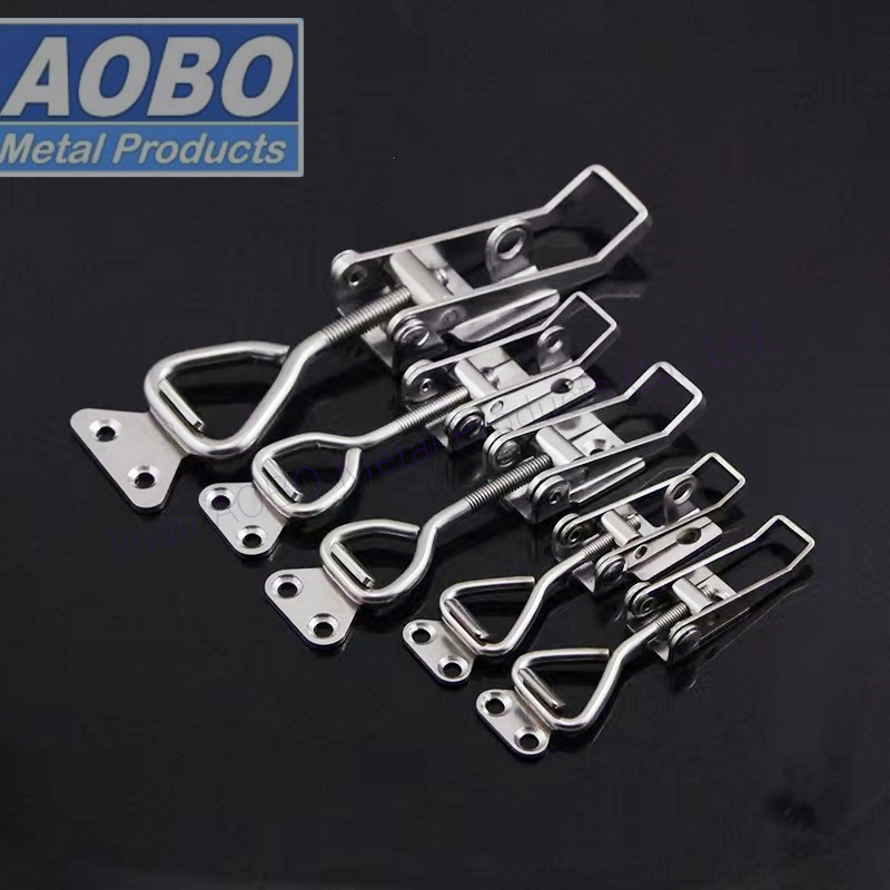 Aobo Durable Stainless Steel Various Sizes Stamping Hardware Adjustable Toggle Spring Latch Draw Latch
