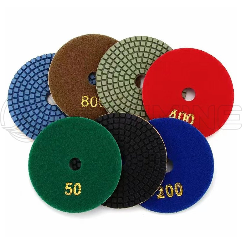 Diamond Wet Fiber Ceramic Polishing Pad Hardware Abrasive Tools for Granite Marble Stone Wood Machine Diamond Polishing Pad