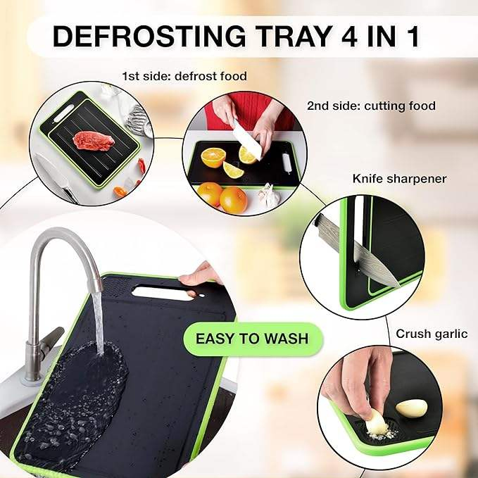 Portable Kitchen Frozen Meat Cutting Board Multifunctional Aluminium Alloy Fast Defrost Tray
