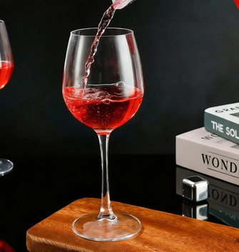 Sleek Design Stable Base Glass Goblet for Formal Banquets