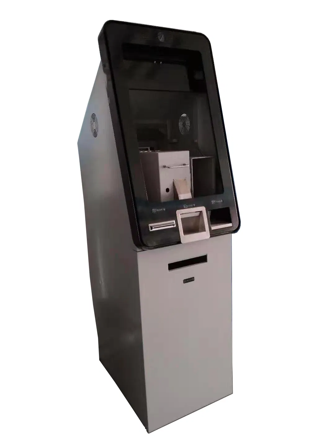 Bank ATM Self Service Kiosk with HD Touch Screen Custom Offerring Cash Accepting Module