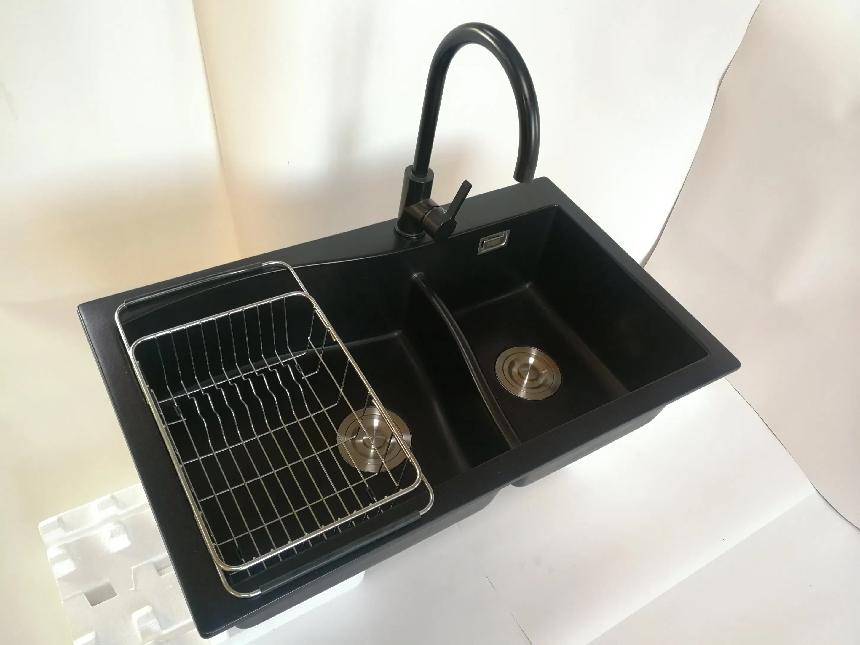 Factory Direct Supply Practical Double Bowls Kitchen Sink Quartz Stone Kitchen Sink