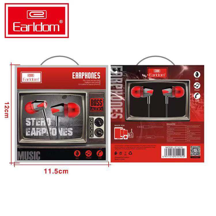 Earldom Original in-Ear Earphone Stero Bass Sound Buds Earphone for iPhone/Samsung/Huawei/Xiaomi/Vivo/OPP