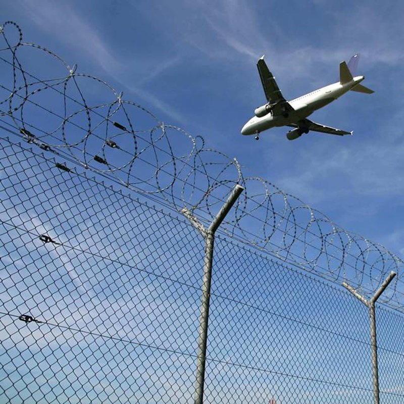 Chain Link Airport Fence Panel Steel Airport Security Perimeter Fencing Manufacturers