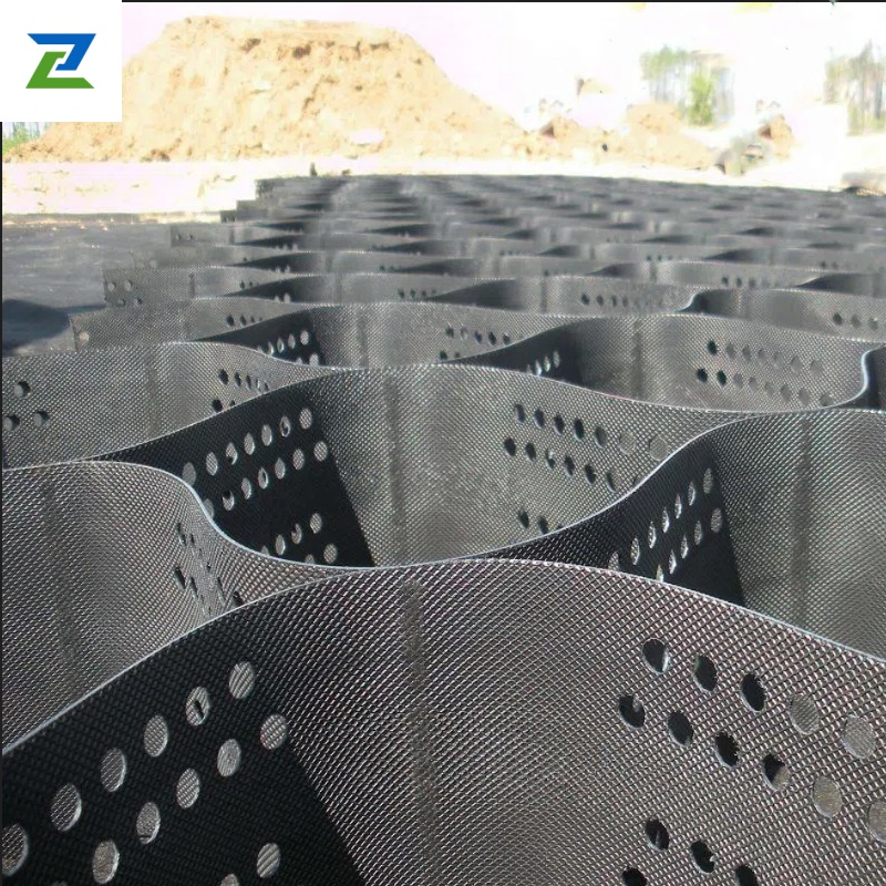 Textured with Holes HDPE Ground Grid Paver Geocell for Road Foundation Slope Protection Parking Lot Driveway Retaining Wall Road Construction