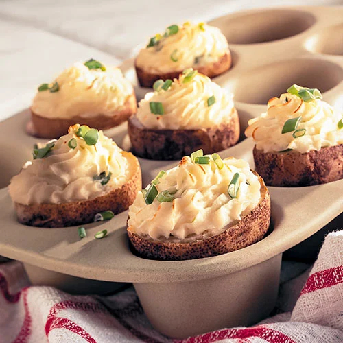 Durable Unglazed Stoneware Cupcake Baking Dish for Home Chefs