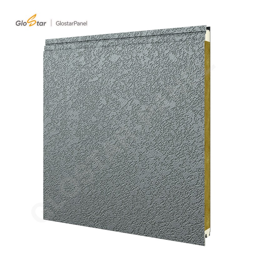 PU Rock Wool Sandwich Panel 50/75/100/150mm for Industrial Plant Wall & Roof