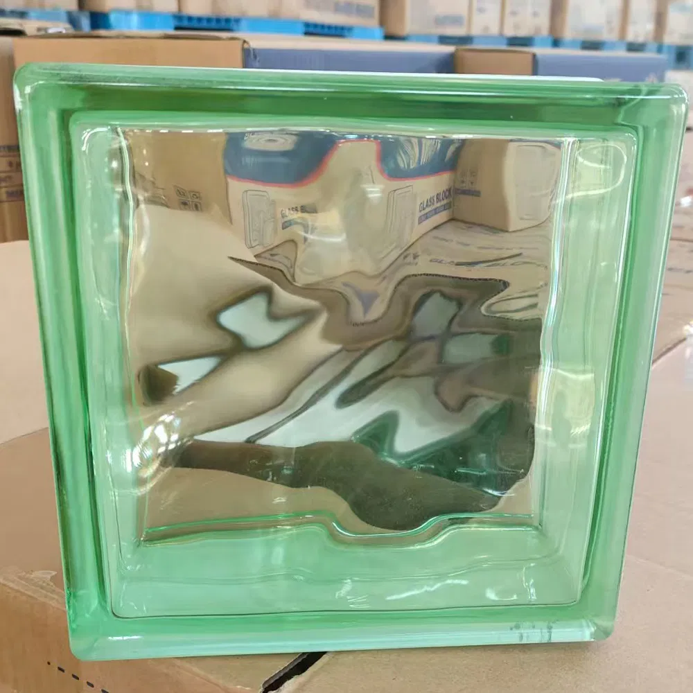 Red/Blue/Green/Gradient/Yellow Color Artistic Glass Bricks for Unique Building Decoration in Various Sizes