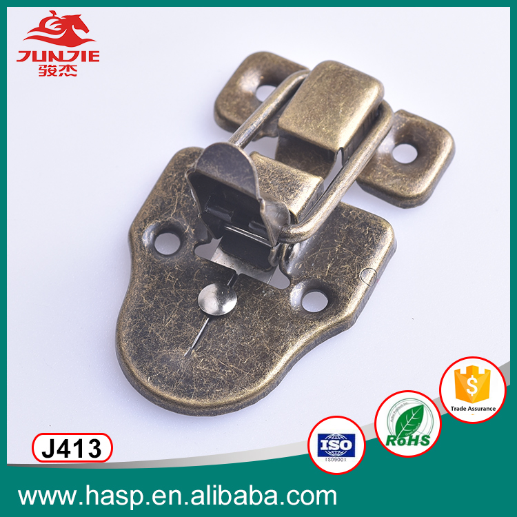 Manufacturer Box Hardware Accessories Latch Lock Customized Bronze-Colored Luggage Latch Lock J413
