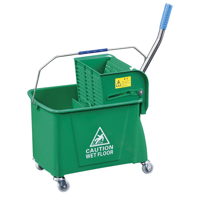 Wholesale Portable 24L Plastic Wringer Small Single Mop Bucket with Wheels