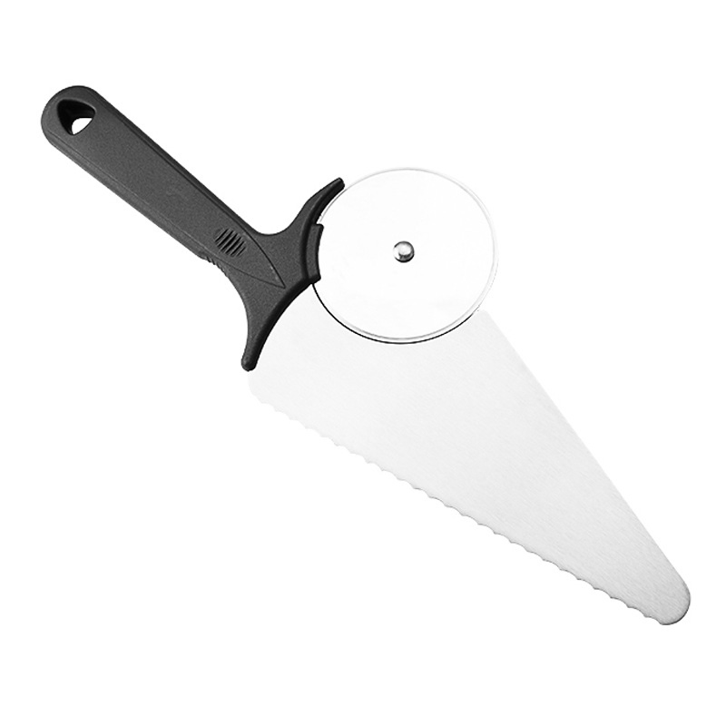 Нож для пиццы 2 в 1 с лопаткой из нержавеющей стали