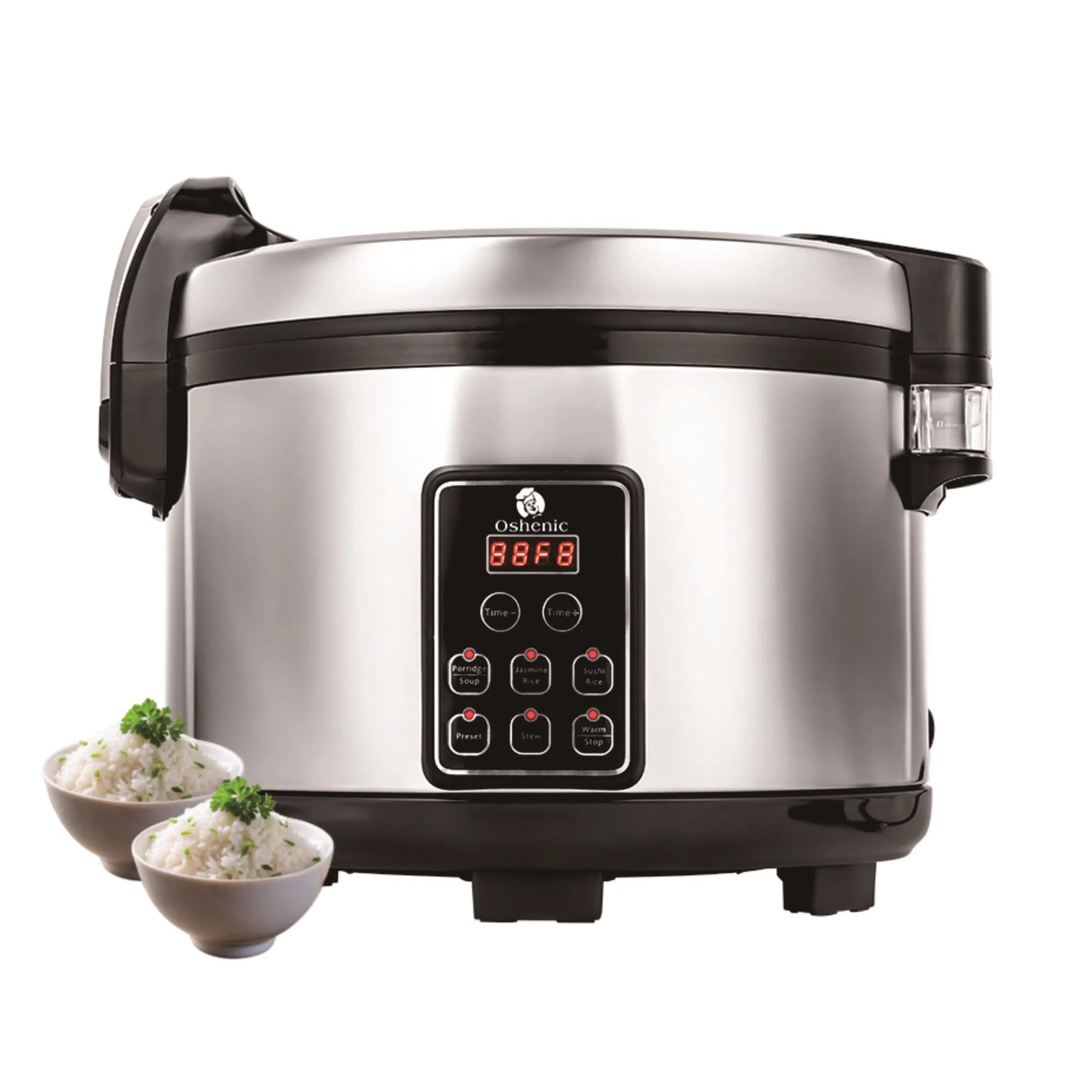 Digital Rice Cooker for Catering Horeca Kitchen with Stainless Steel Body