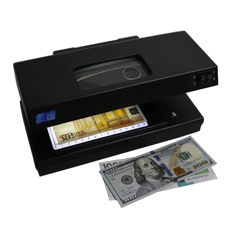 DC-106 LED Portable LED Counterfeit Banknote Detector Fake Bill cash Checker tool