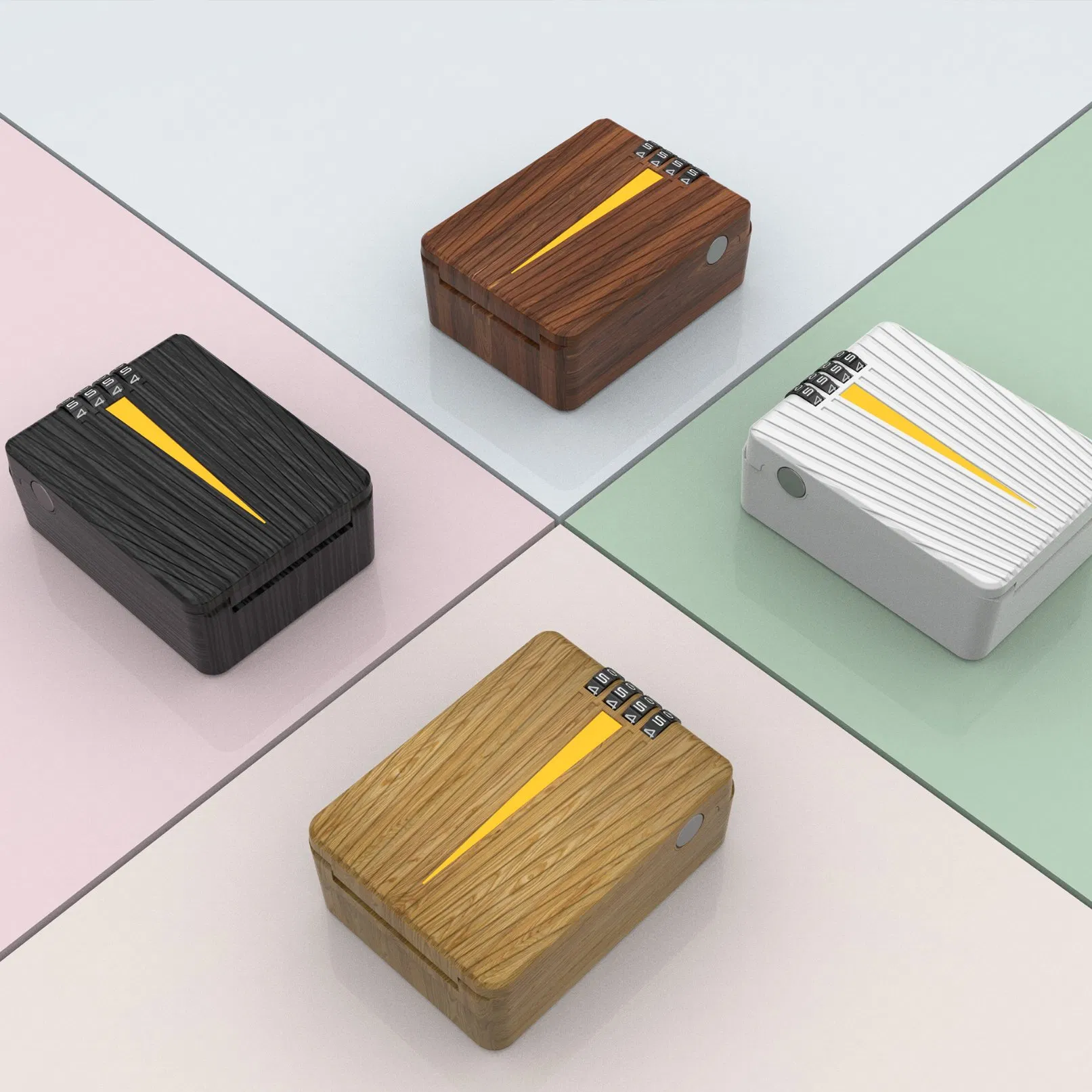 Home Office Small Desk Code Number 4 Digit Plastic Key Mini Safe Box with Combination