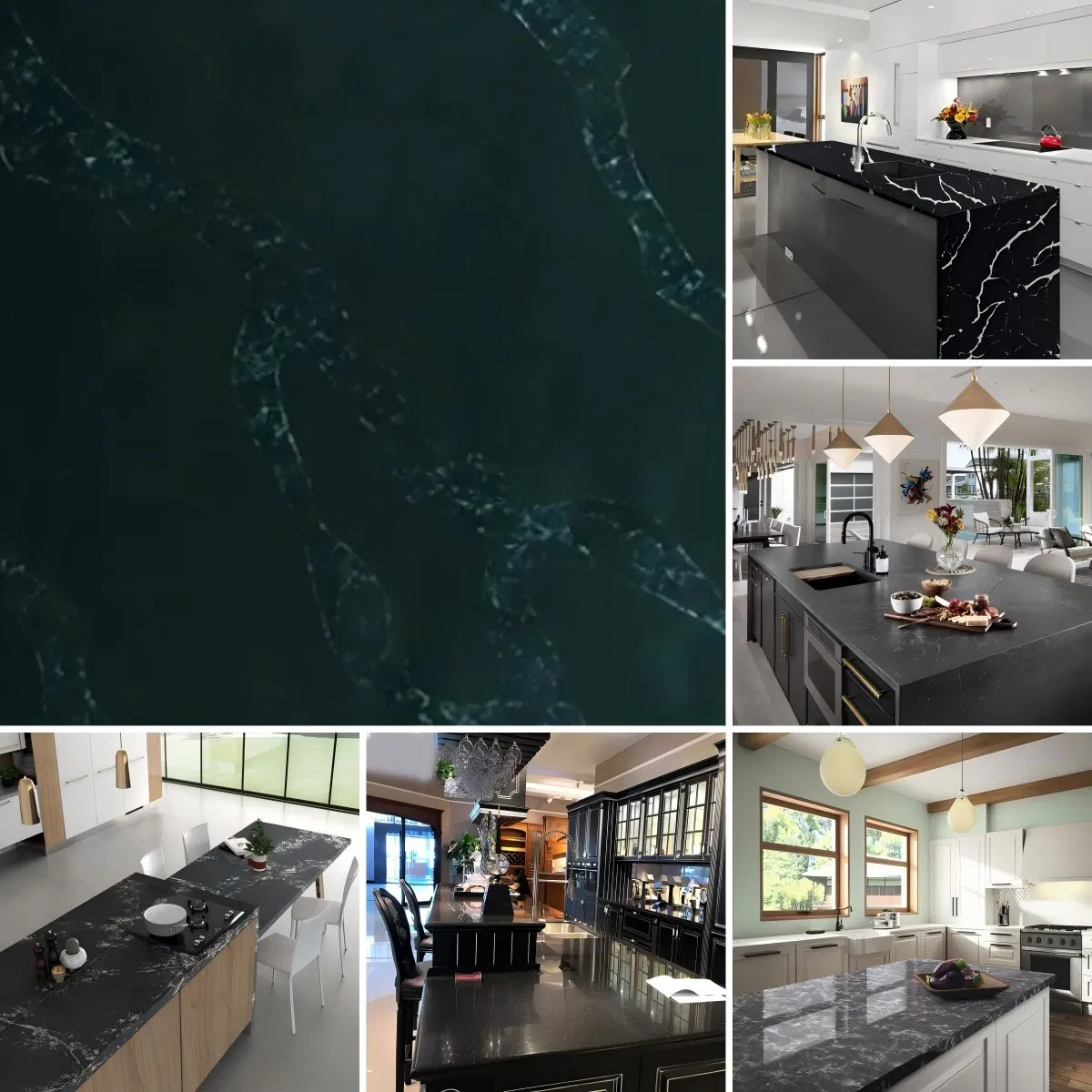 Customized Size Countertops High Quality Black Galaxy Worktop Solid Surface Kitchen Counter Tops and restaurant Tables or Coffee Table Decorative Materials