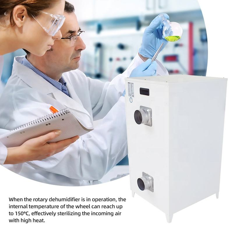 New Industrial and Retail Laboratory Dehumidifier with Wheel Rotating Desiccant Moisture Adsorption