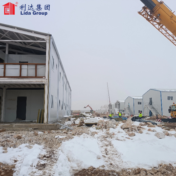 Low Cost Prefabricated Steel Structure Building Fast Assembling Worker Dormitory