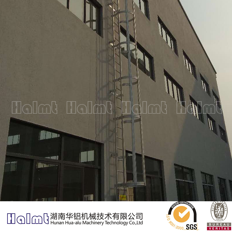 Aluminum Vertical Ladder with Protection Cage