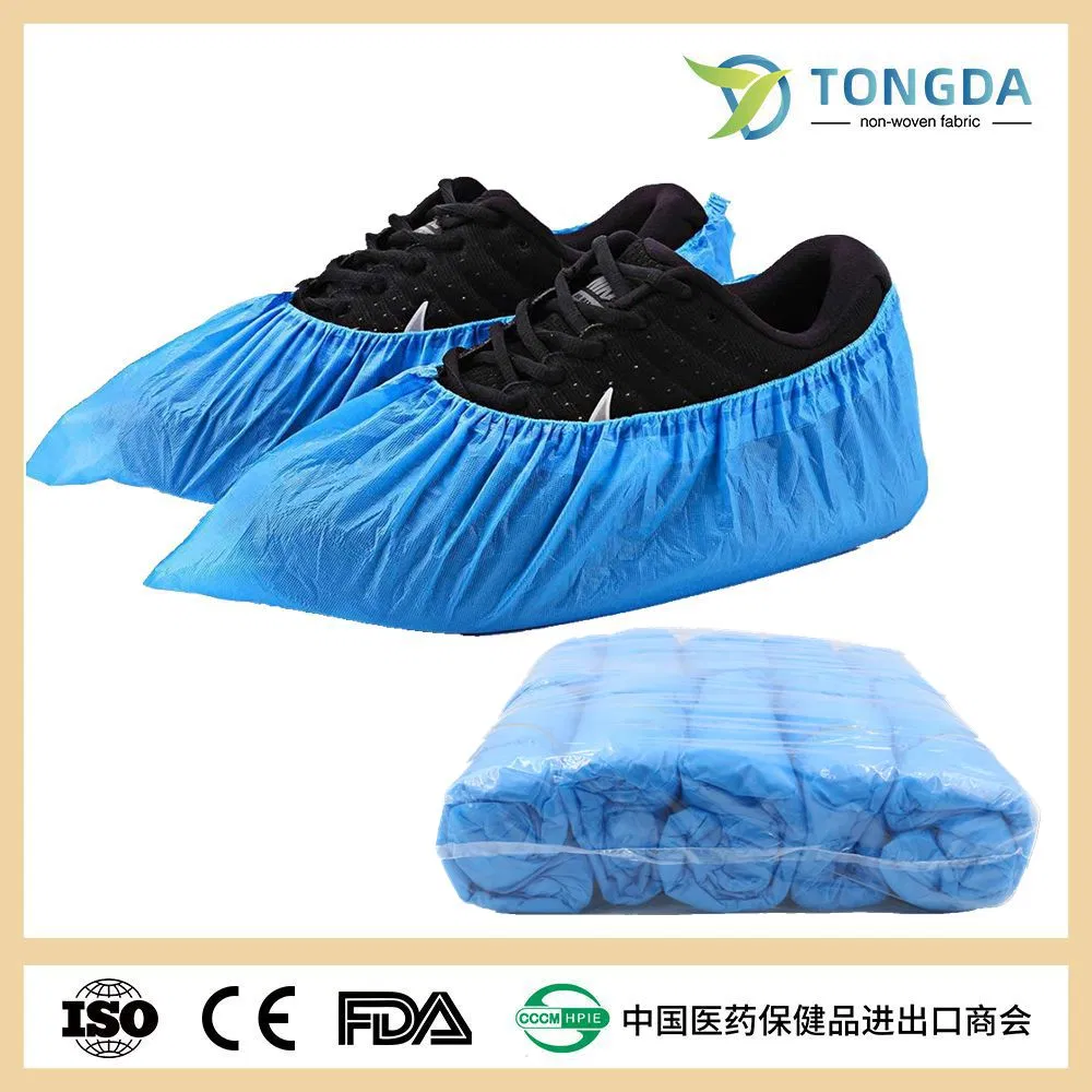 Best Quality Surgical Shoe Cover White CPE Disposable Blue Shoe Covers