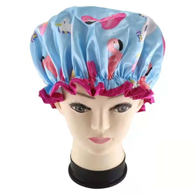 Quiet Girl High Quality Printed Shower Caps Waterproof Shower Cap