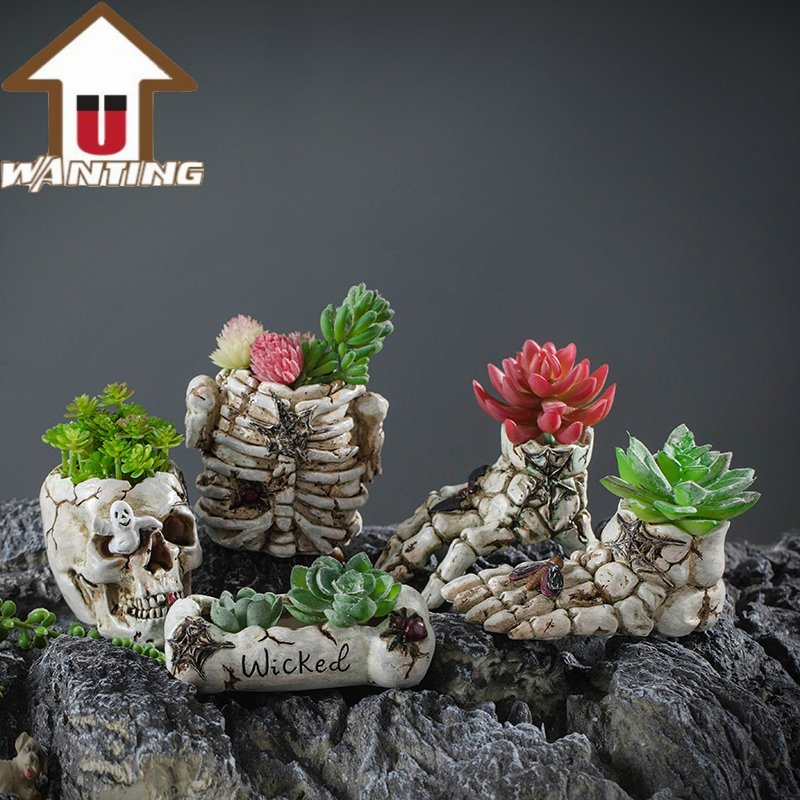 Custom High Quality Vintage Simulation Skull and Bone Model Decoration Home Decoration Resin Material Crafts