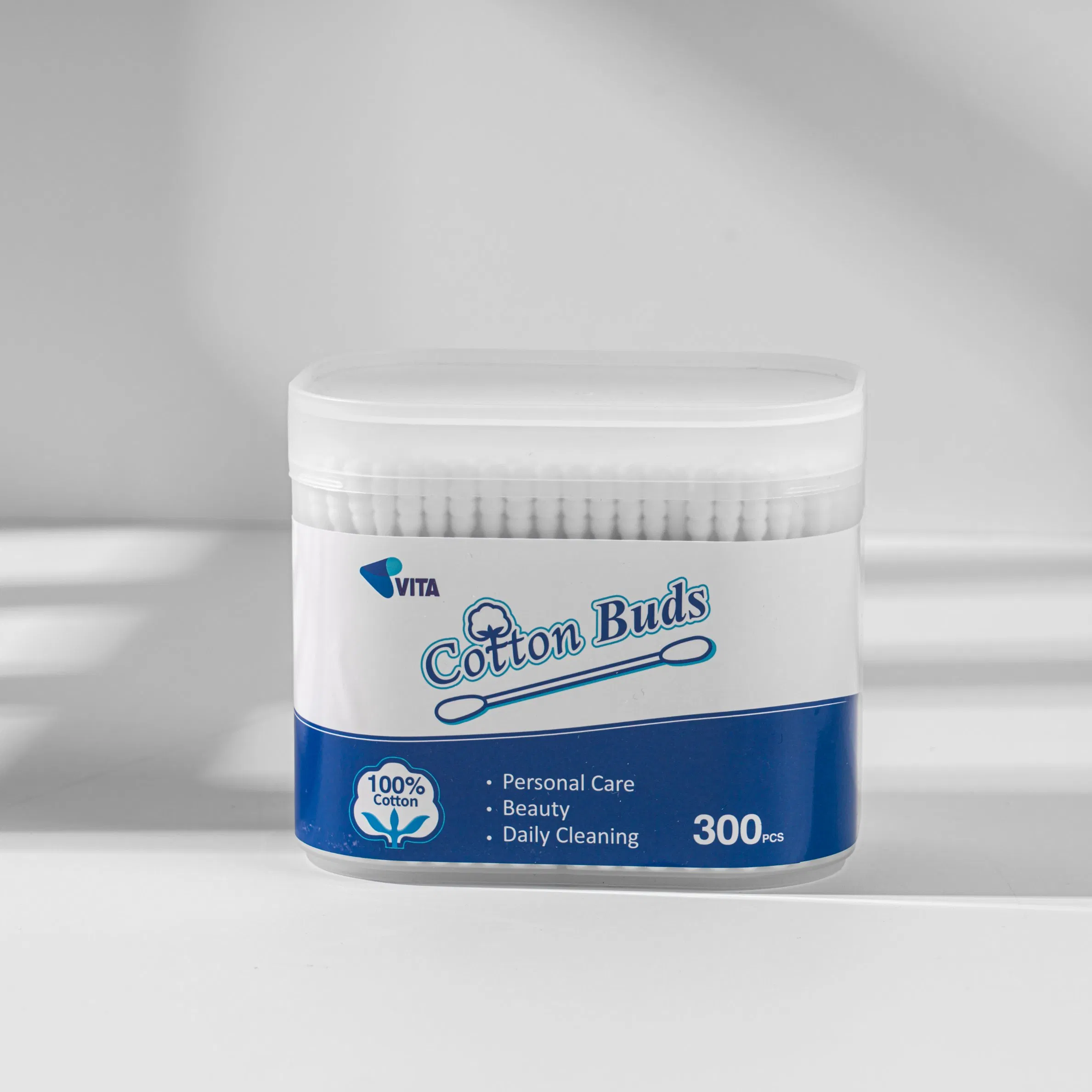 300 PCS Multi-Purpose Cotton Swabs with Paper Sticks