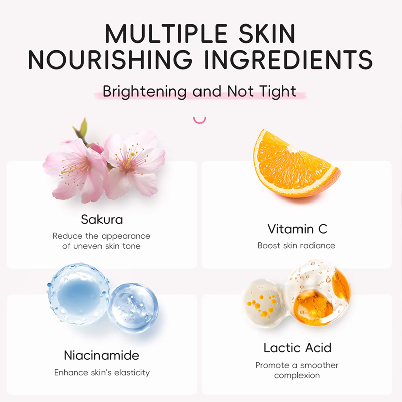 Ditong Face Gentle Cleansing Exfoliating Rough Skin Smooth Anti-Acne Lightening Exfoliator Sakura Facial Scrub
