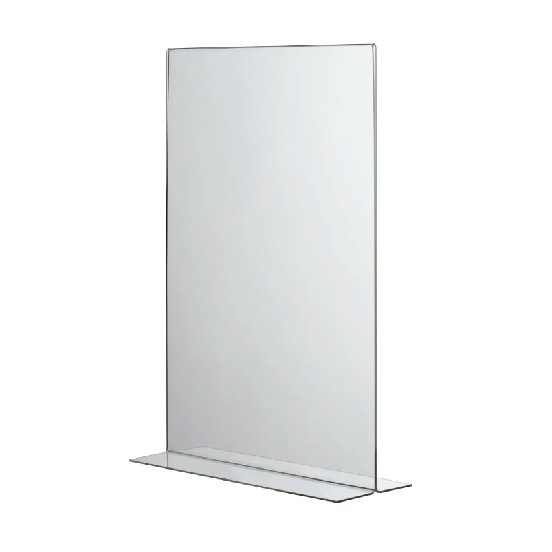 Acrylic Menu Card Holder ""T Shape"" A4, Crystal Clear, Advertising Standsmenu Holders & Stands for Tables Single Sided Sign Holders