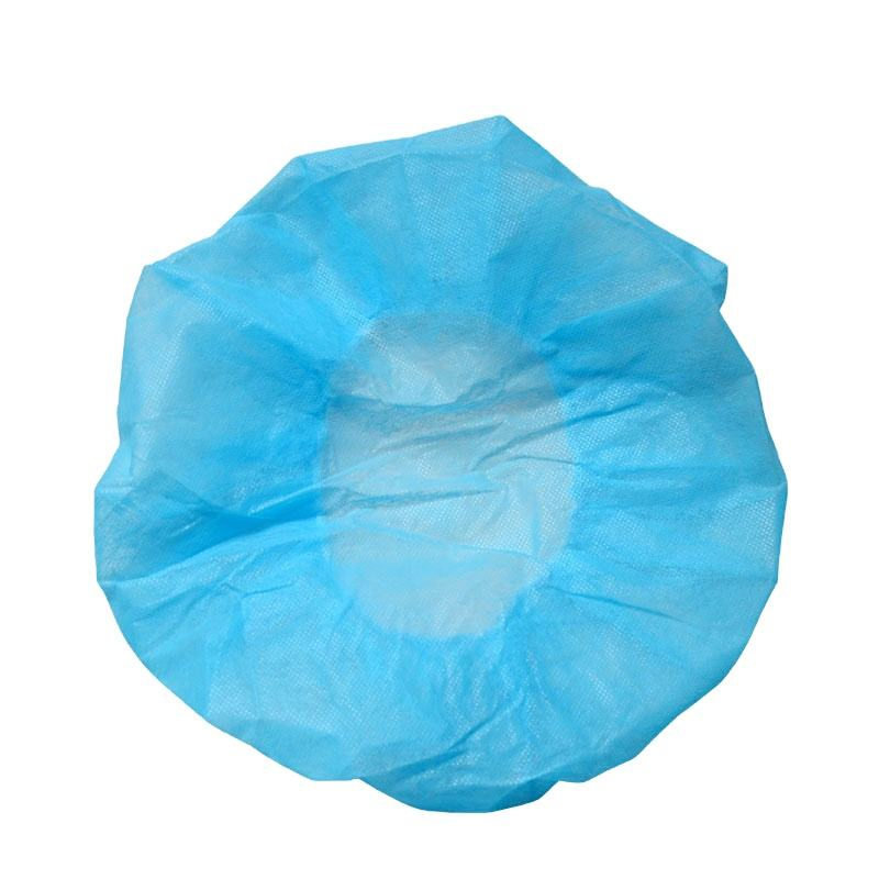 Disposable PP Colored Non-Woven Round Cap Surgical Round Nursing Bouffant Clip Cap Hair Head Cover Cap