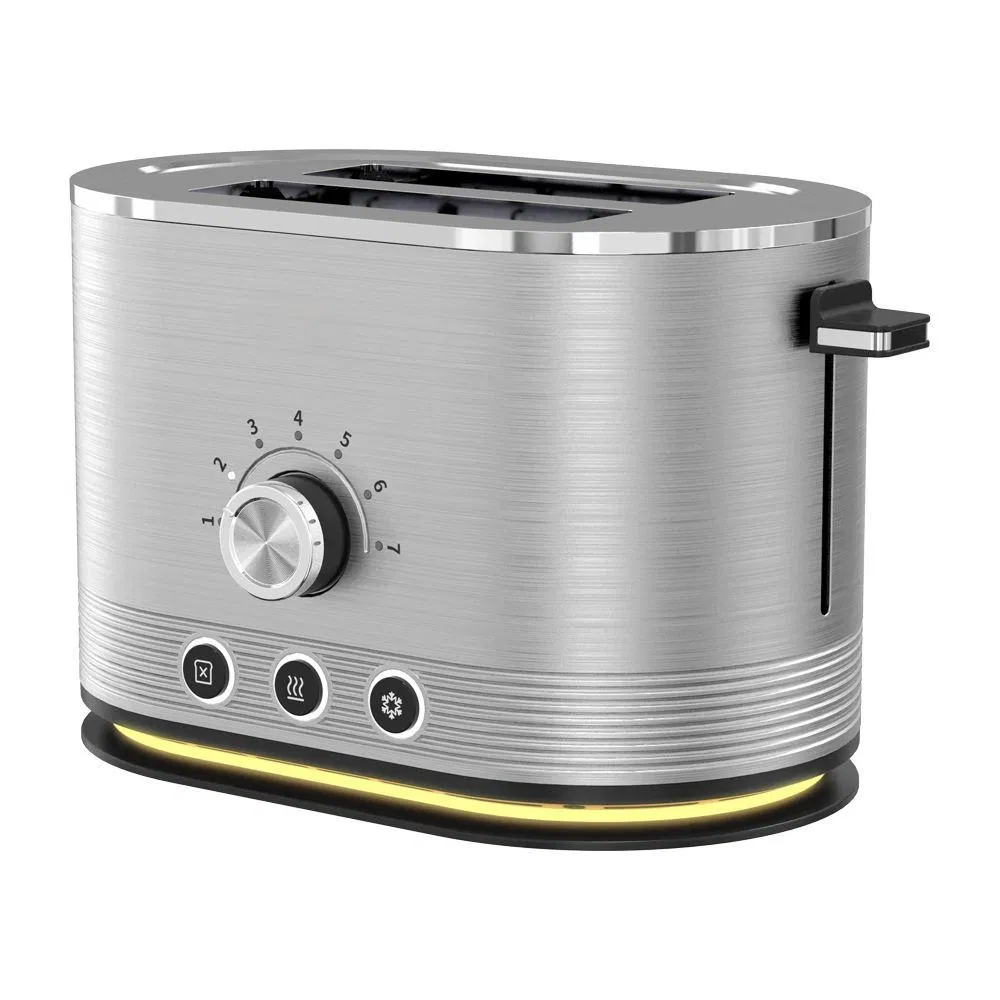 Stainless Steel 2 Slice Toaster with Adjustable Browning Control
