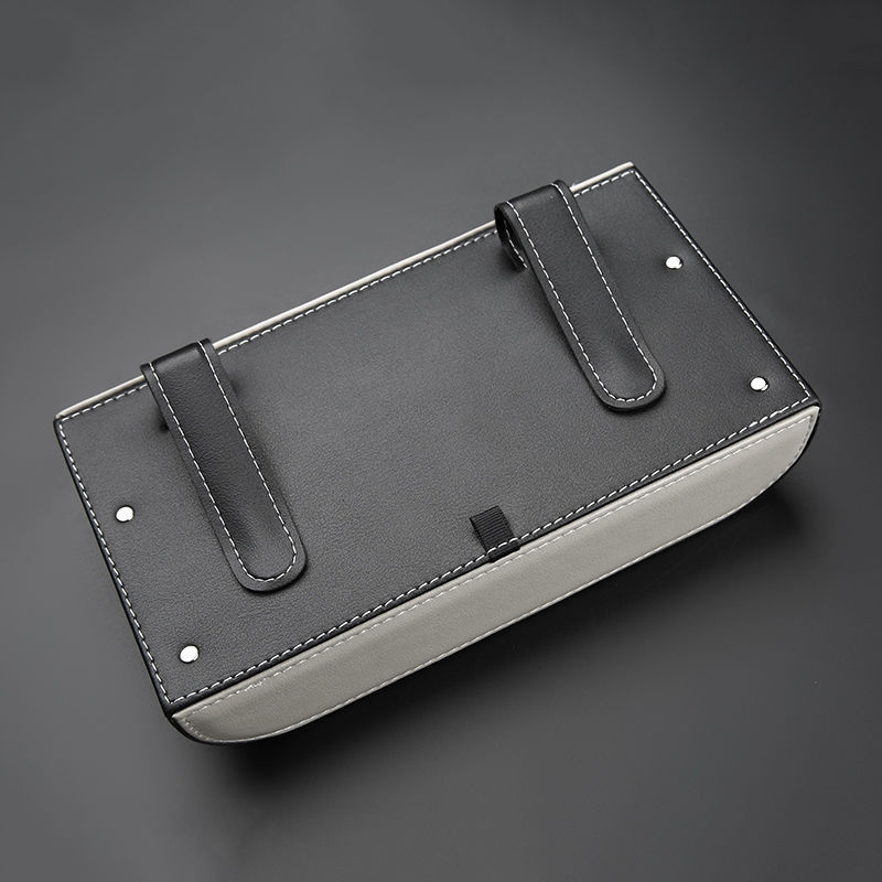 PU Leather Sun Visor Car Napkin Holder Hanging Tissue Box