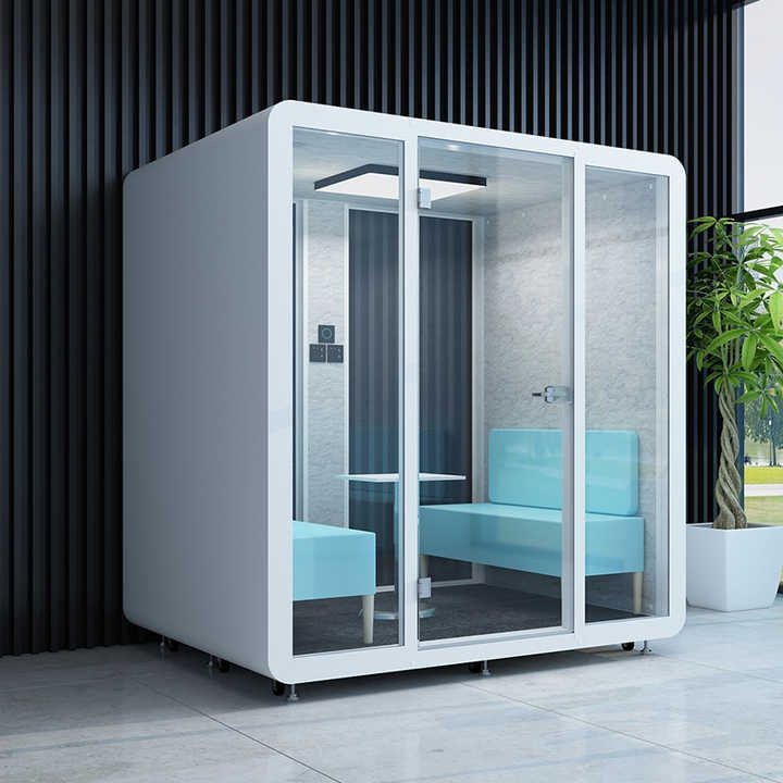 Modern Eco-Friendly Office Pod Quiet Acoustic Soundproof Steel Frame Booth for Conference Room Indoor Recording Studio Office