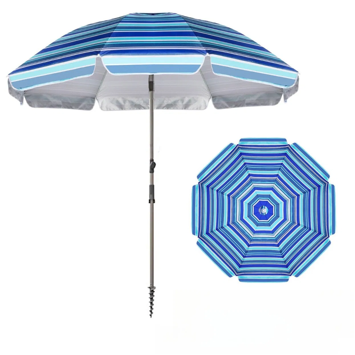 Promotional 8rib Custom High Quality Trendy Large Outdoor Sun Rain Garden Sunshade Parasol Gift Advertising Beach Umbrella with Logo Printing