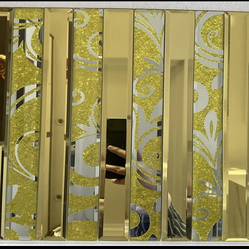 Decorative Crystal Mirror Glass Mosaic Tile for Bathroom /Hotel/Casino/Hotel Project Wall Decorations