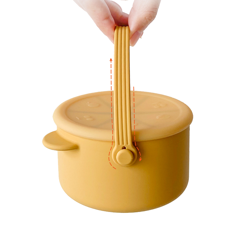 Baby Silicone Cute Fun Snack Cup Portable with Lid