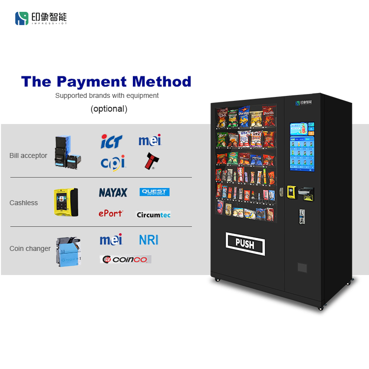IMT Popular Snack Drink 22 Inches Combo Vending Machine for Foods and Drinks