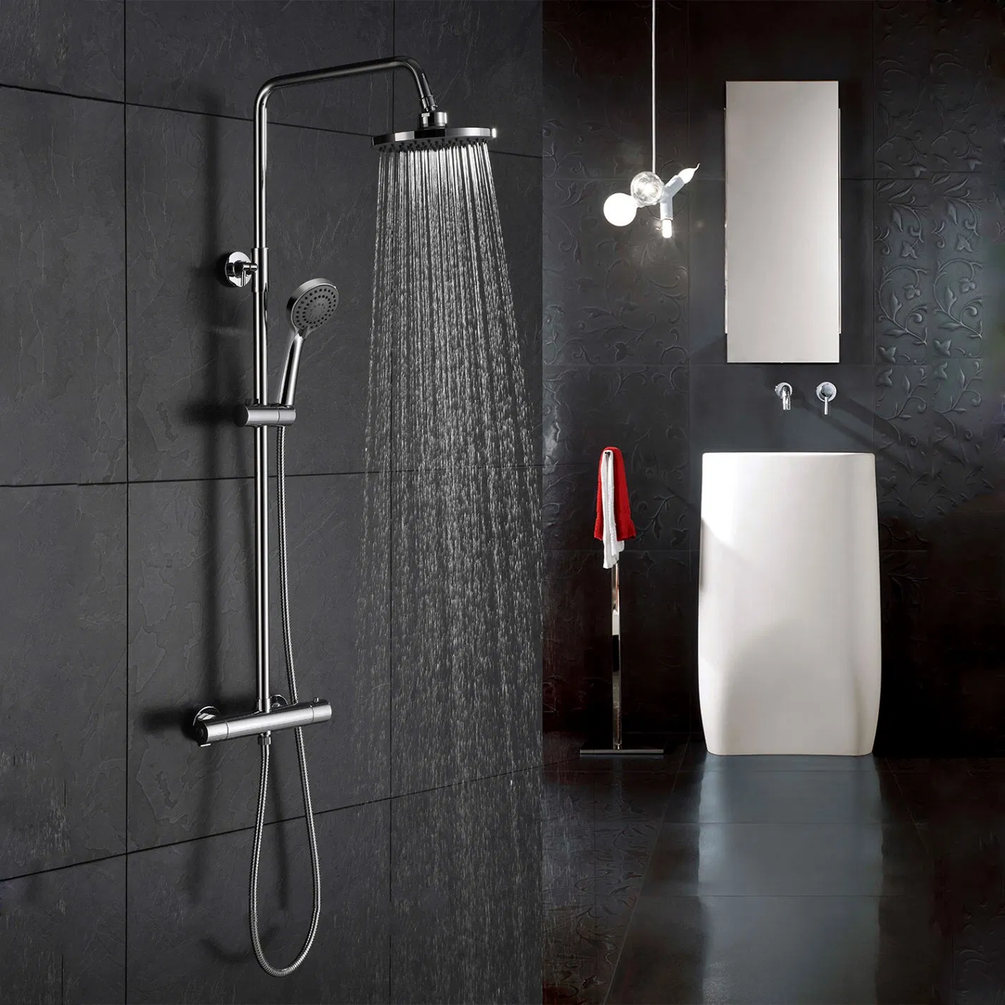 Quality Constant Temperature Brass Bathroom Shower Head 2-Function Shower Mixer Shower Set Hot&Cold Mixer Faucet