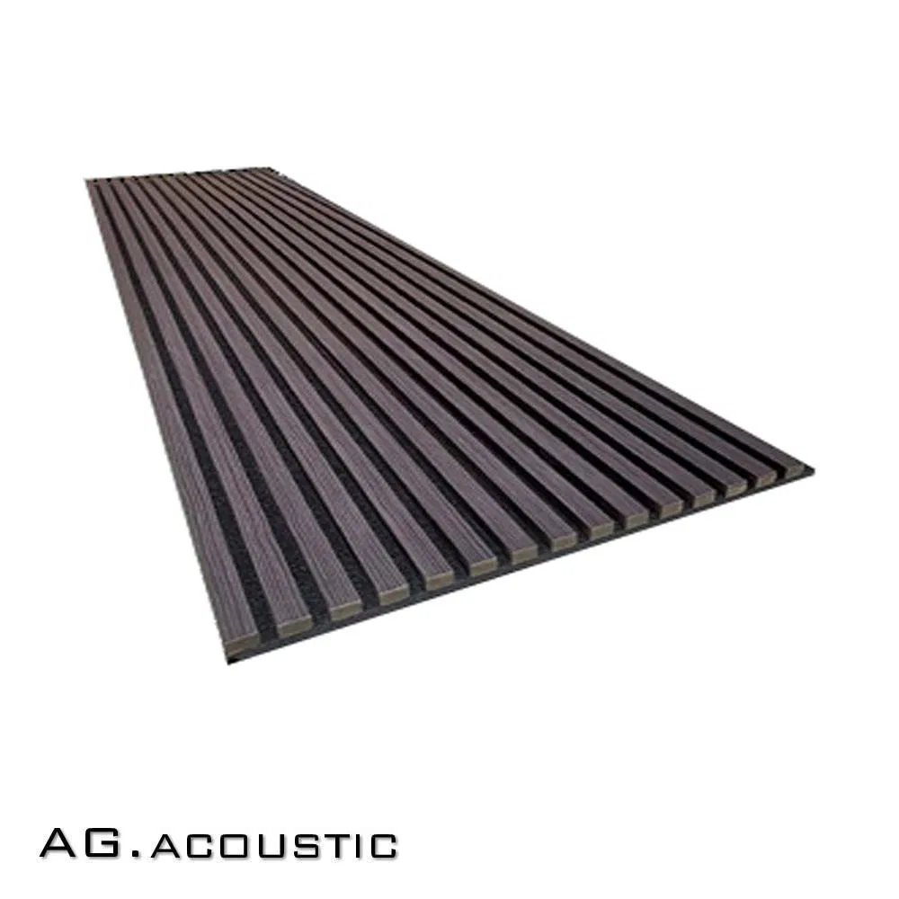 AG. Acoustic Black Timber Slat Composite Acoustic Polyester Fiber Pet Felt Wall Panel