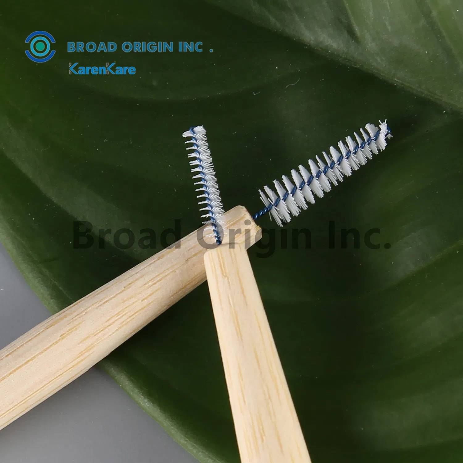 Natural Bamboo Biodegradable Interdental Brush Toothpick Custom Engraved Logo