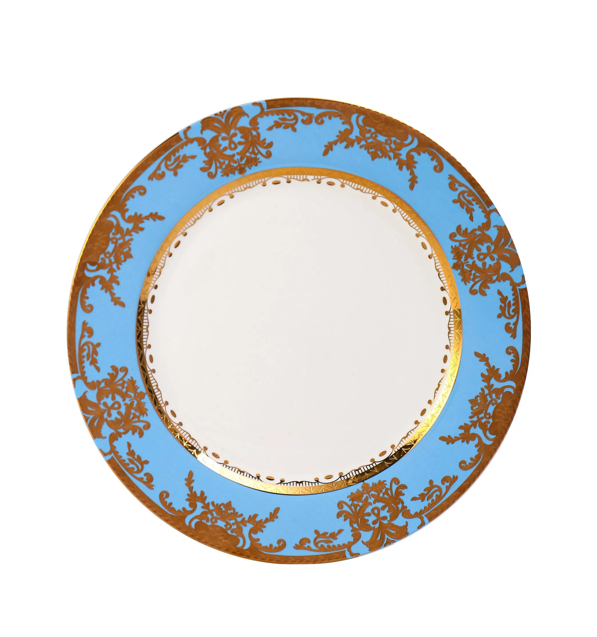 Bone China Dinnerware Sets Luxury Ceramic Dinner Plate with Gold Rim